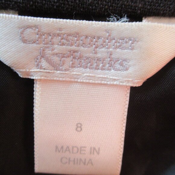 Black A-line Linen-Rayon  midi skirt with  white embroidery border - Picture 3 of 6